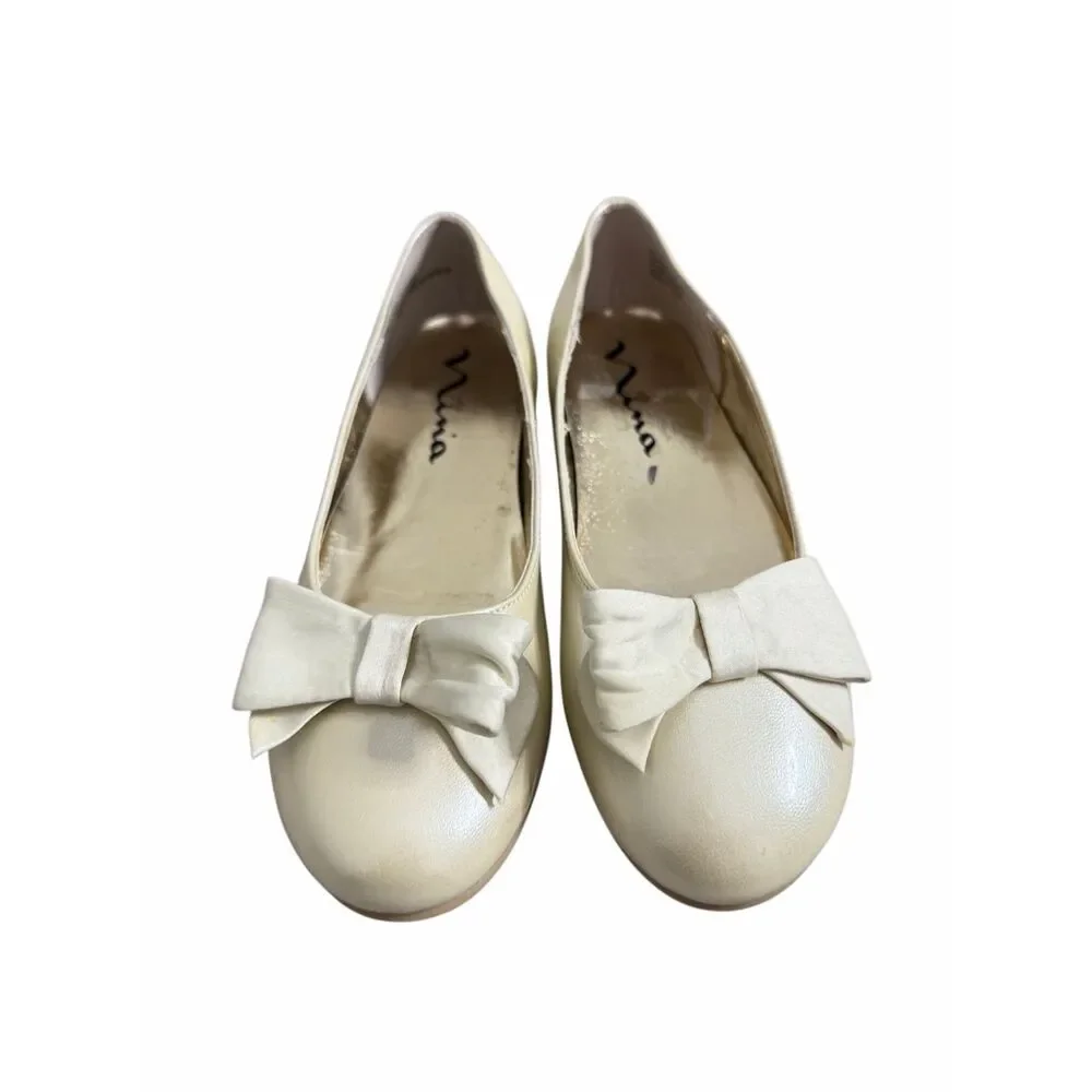 Nina Flats Big Girl Kids Size‎ 2 Slip On Casual Shoes With Bow Ballets